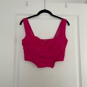 Pink corset crop top